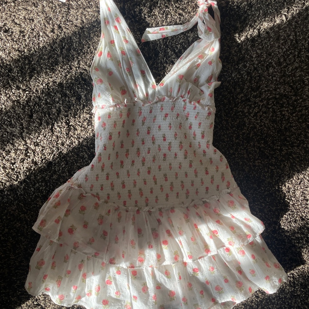 LoveShackFancy Ruffle Mini Dress XS - Picture 3 of 6